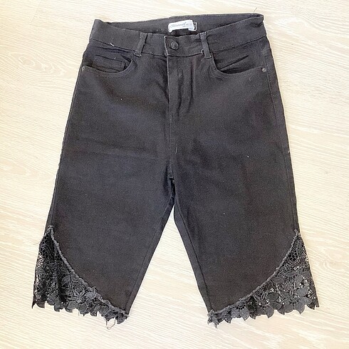 Fisto paçalı bermuda jean 40-42