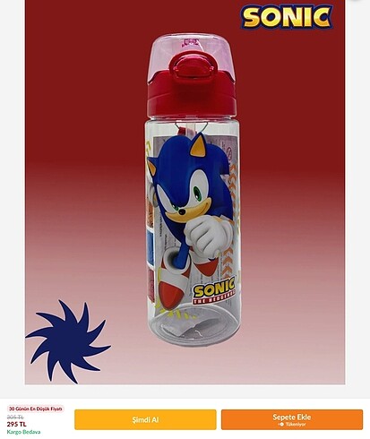 Sonic lisanslı matara 500 ml