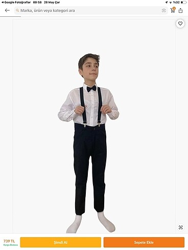 F&F 11-12 yaş rahat kumaş pantolon