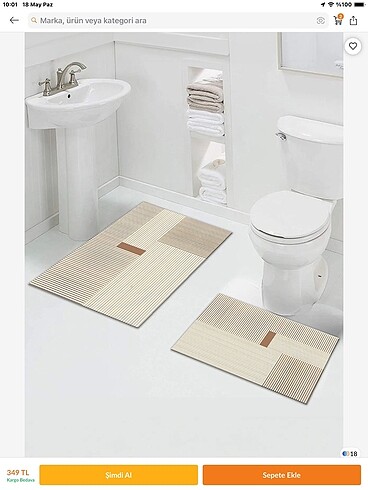 İkili banyo paspas