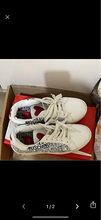 Love moschino beyaz sneaker