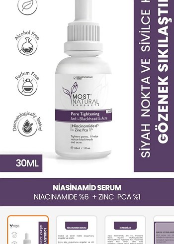 Most natural Niacinamide serum 30 ml
