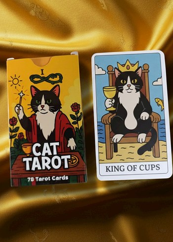 78 Kartlı Kedi Temalı Tarot Destesi - Görsel 3