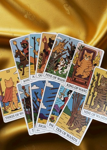 78 Kartlı Kedi Temalı Tarot Destesi - Görsel 2