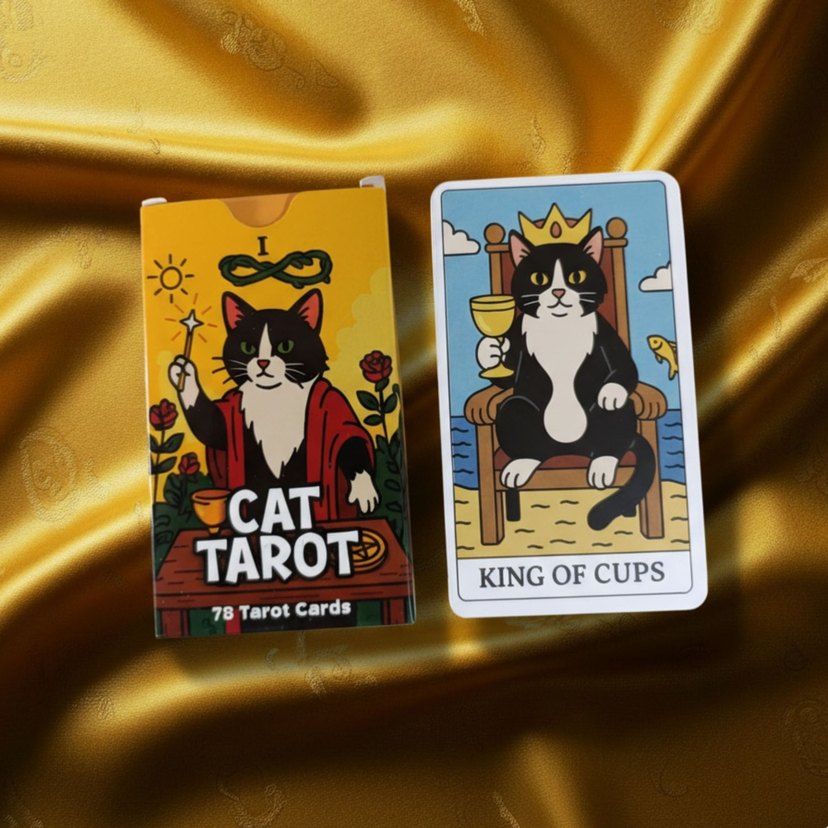 78 Kartlı Kedi Temalı Tarot Destesi - Görsel 3