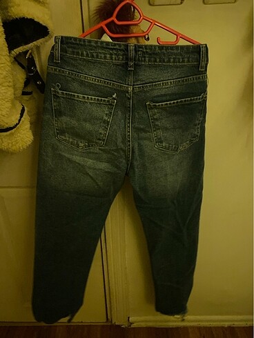 s Beden mavi Renk Orijinal zara parlament mavisi mom jeans pantolon