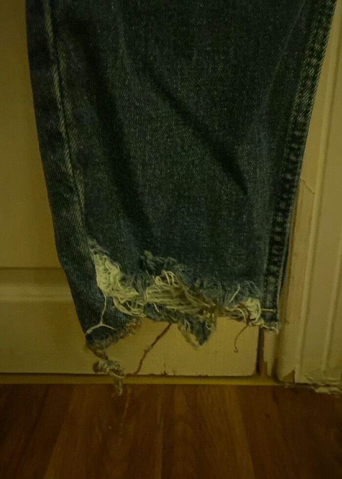 Orijinal zara parlament mavisi mom jeans pantolon - Görsel 3