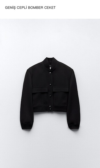 Zara geniş cepli bomber ceket