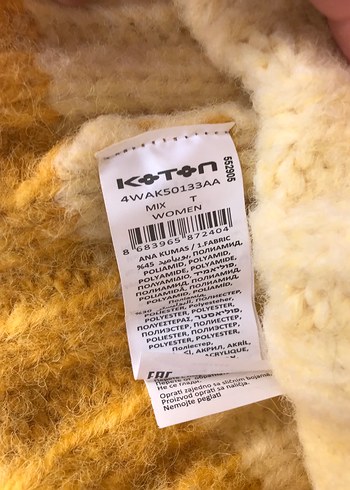 Örgü Sarı Kadın Bere - Görsel 2