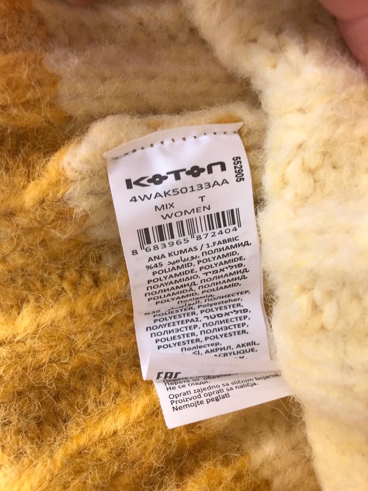 Örgü Sarı Kadın Bere - Görsel 2