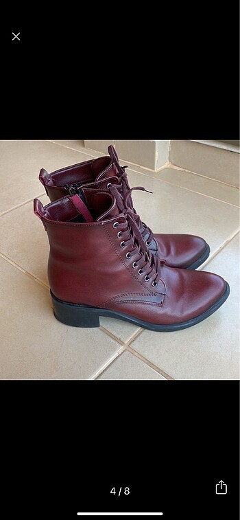 36 Beden bordo Renk Topuklu bot