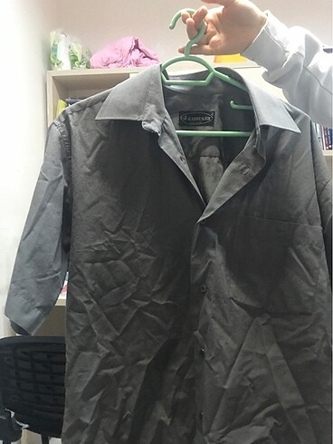 oversize gri gomlek
