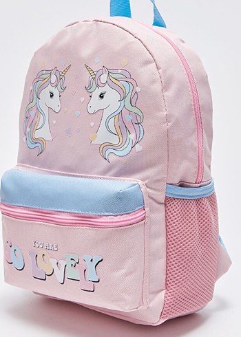 Beden Renk LCW Pembe Unicorn Baskılı Çocuk Sırt Çantası