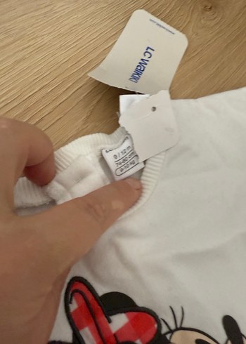 1 Yaş Beden beyaz Renk Beyaz Minnie Mouse Baskılı Bebek Takımı