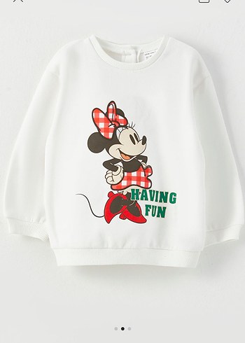 LC Waikiki Beyaz Minnie Mouse Baskılı Bebek Takımı