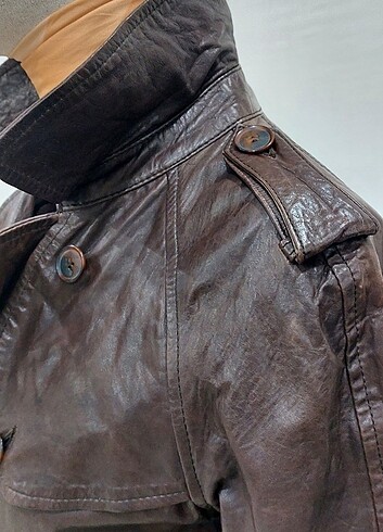 l Beden Deri Trenchcoat