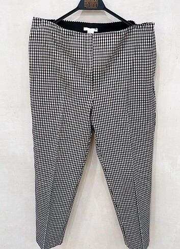 H&M Siyah beyaz kareli kumaş pantolon H&M