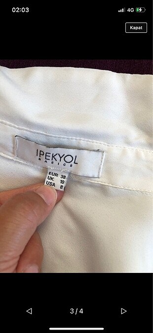 38 Beden ipekyol gömlek