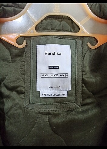 xs Beden haki Renk Bershka kadın mont