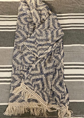 Gri Bohem Örgü V Yaka hırka - Görsel 2