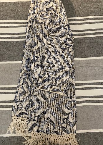 Gri Bohem Örgü V Yaka hırka - Görsel 3