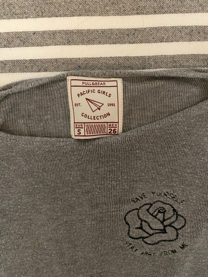 Gri Kadın Triko Uzun Kollu Üst - Görsel 2