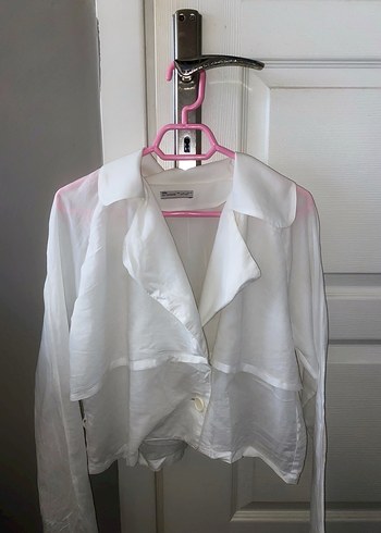 Düğmeli Beyaz Zara Gömlek - Görsel 2