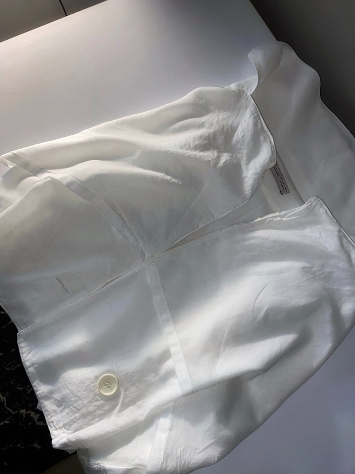 Düğmeli Beyaz Zara Gömlek - Görsel 3