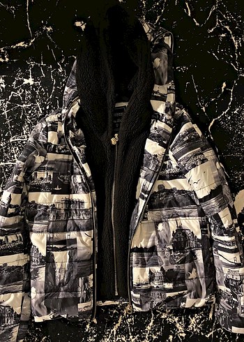 Kadın Baskılı Çift Taraflı Mont - Görsel 4