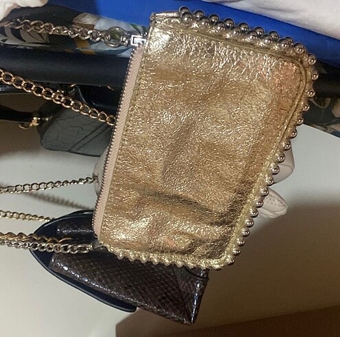 Zara orijinal boncuklu çanta