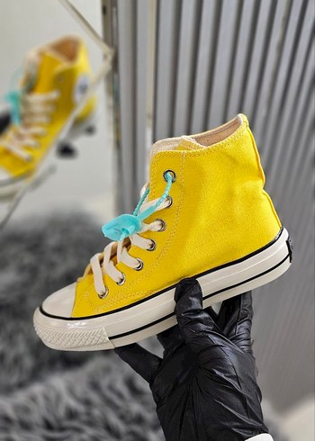 36 Beden sarı Renk Converse Yüksek Tabanlı Spor Ayakkabı