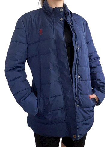 USPA Lacivert Midi Kışlık Mont - Görsel 5