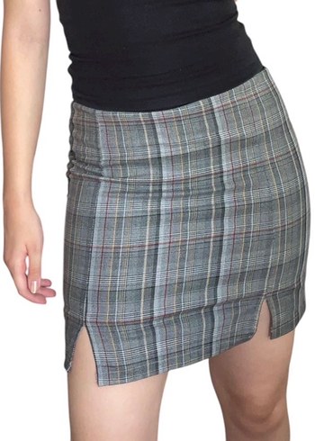 Ekoseli Mini Etek - Görsel 2