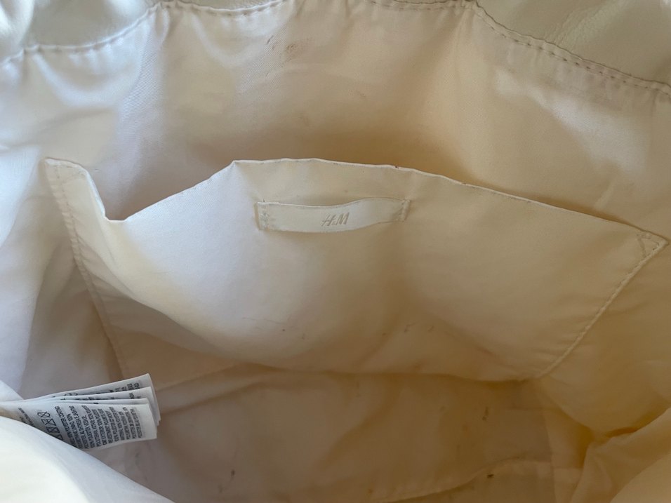 Zincir Detaylı Beyaz Deri Kadın Çanta - Görsel 5