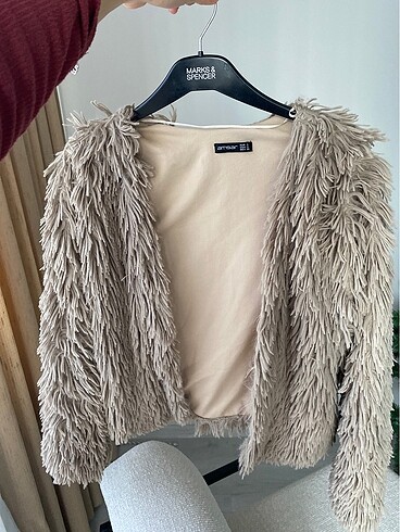 Peluş hırka ceket