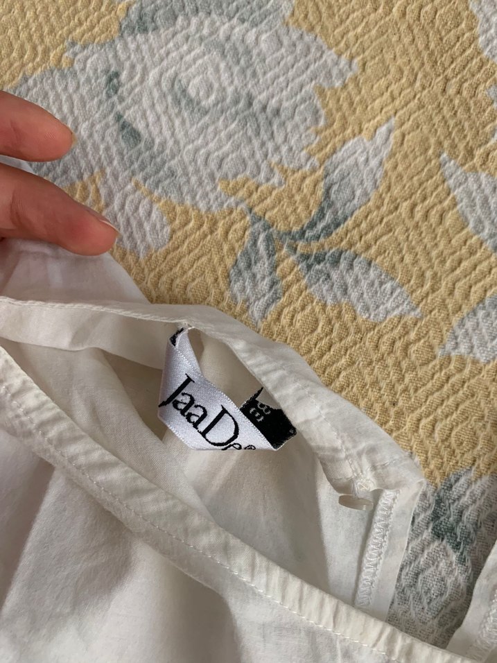 Kadın Beyaz Keten mayo üstü - Görsel 3