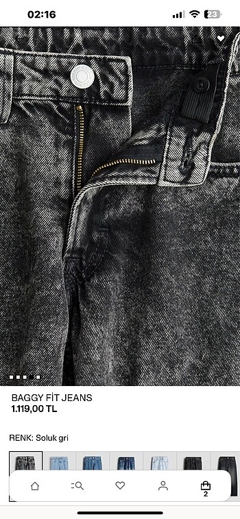 13-14 Yaş Beden HM erkek çocuk baggy fit jeans