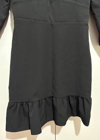 Trendyolmilla siyah elbise kumaş klasik - Görsel 3