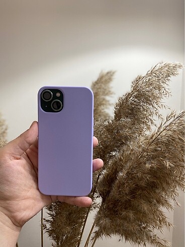 Apple iPhone 13 Lansman Silikon Lila Kılıf