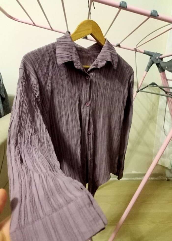 Rengi Çok Tatlı Bürüncük Gömlek Bluz - Görsel 2