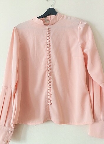 kadın gömlek yavruağzı rengi - Görsel 3