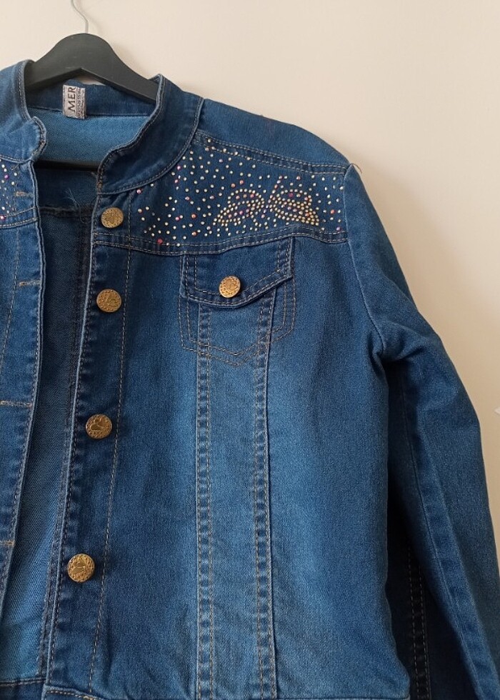 Kısa Kot ceket  - Görsel 2