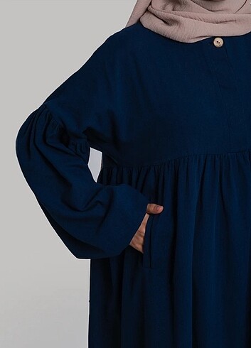 EMARE Lemaye Keten Tesettür Elbise - Görsel 2