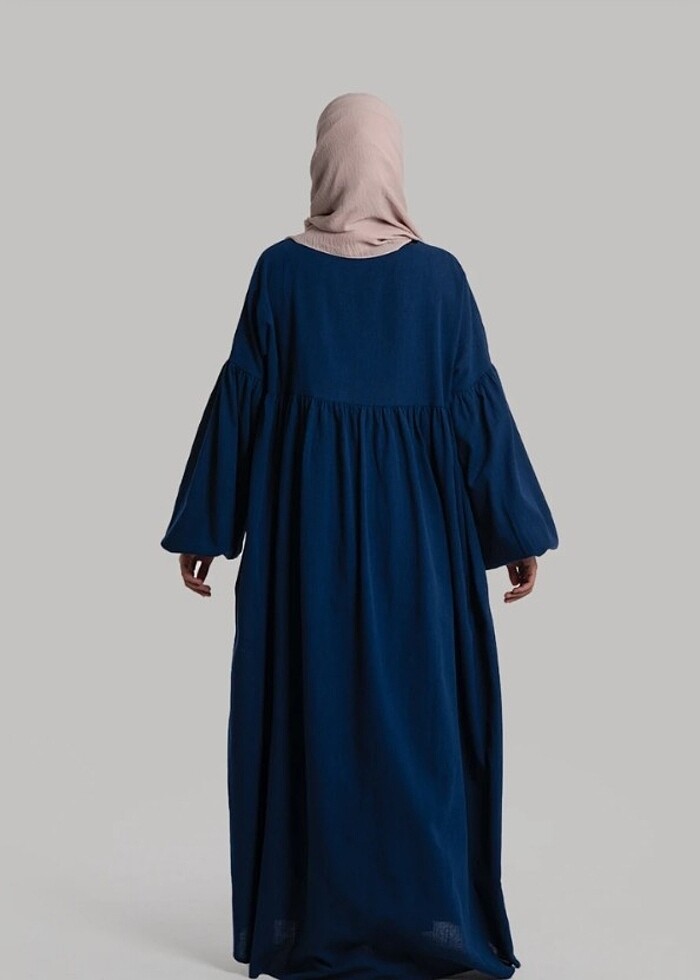 EMARE Lemaye Keten Tesettür Elbise - Görsel 3