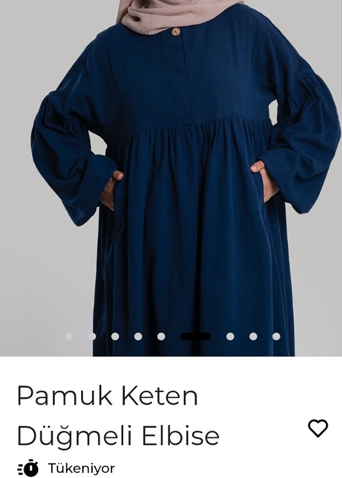 EMARE Lemaye Keten Tesettür Elbise - Görsel 5