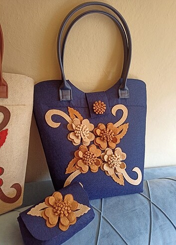 Keçe çanta seti  - Görsel 5