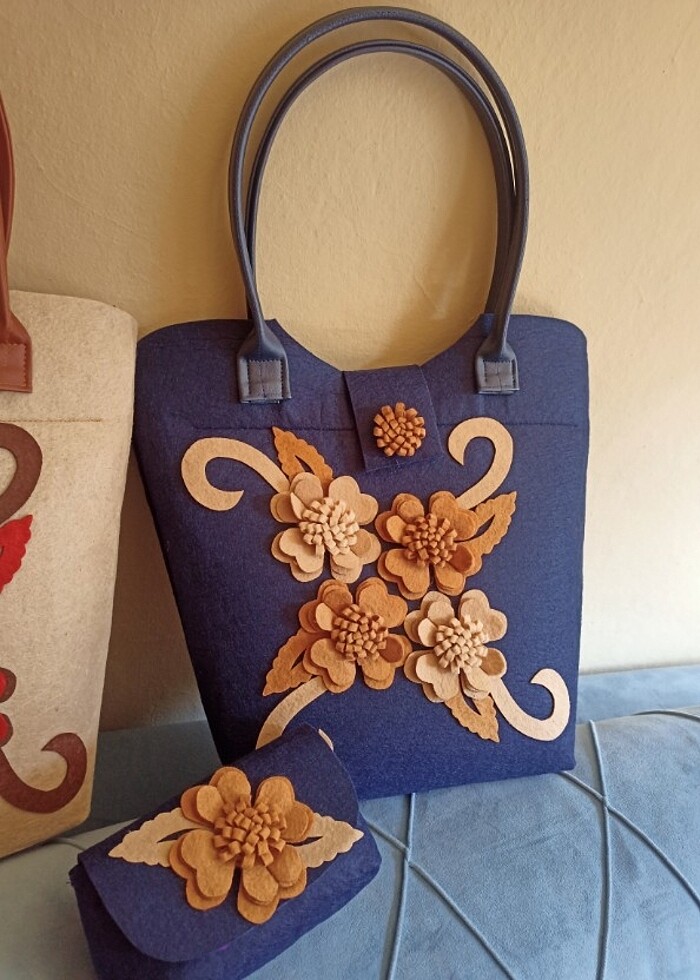 Keçe çanta seti  - Görsel 5