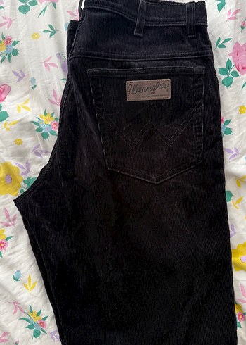 Wrangler Siyah Fitilli Kord Pantolon