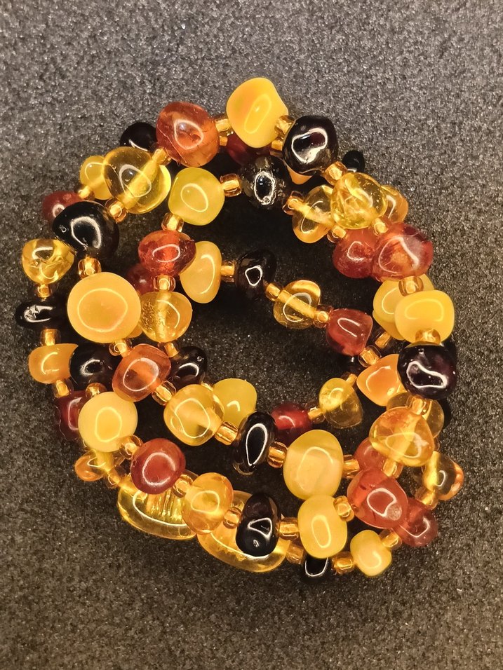 0-3 Yaş Bebek Kolye Doğal Damla Kehribar Kolye - Görsel 3