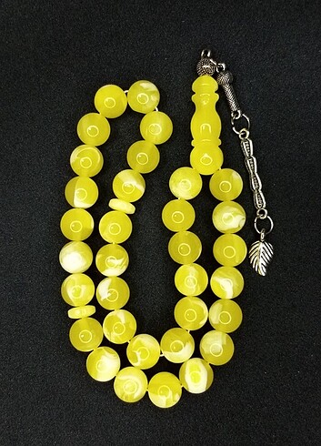 Beyrut Sıkma Kehribar Tesbih 10x10 mm.